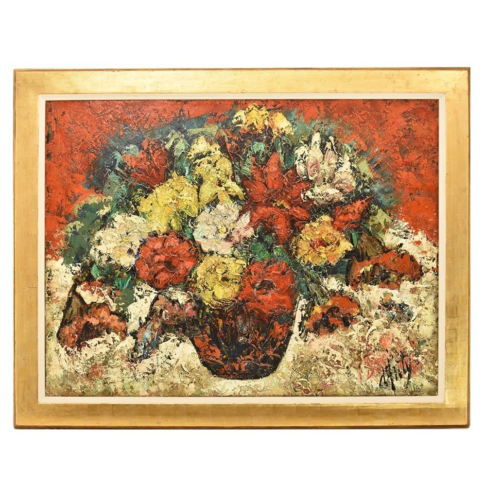 QF183 antique painting flowers floral painting still life painting 20th century.jpg